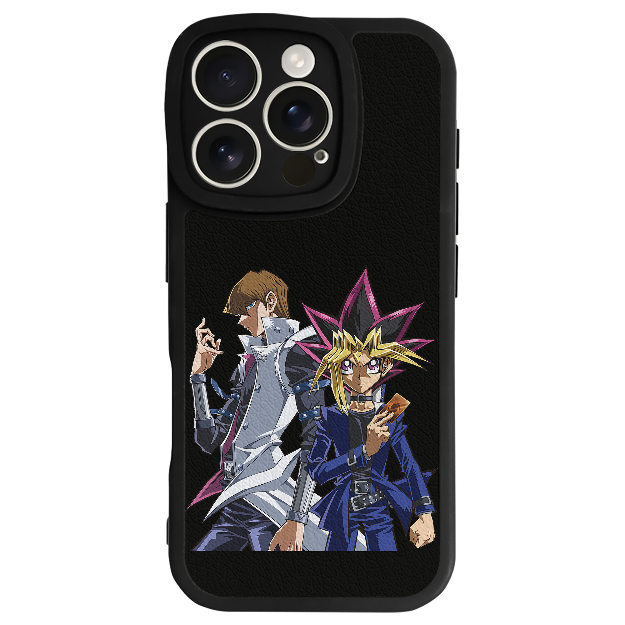（画像用） 遊☆戯☆王 Yu-Gi-Oh! 【iPhone 16シリーズ対応】シリコンスマホケース（レザー調） 材質：シリコン